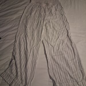 Time and Tru Black and White Striped Pants